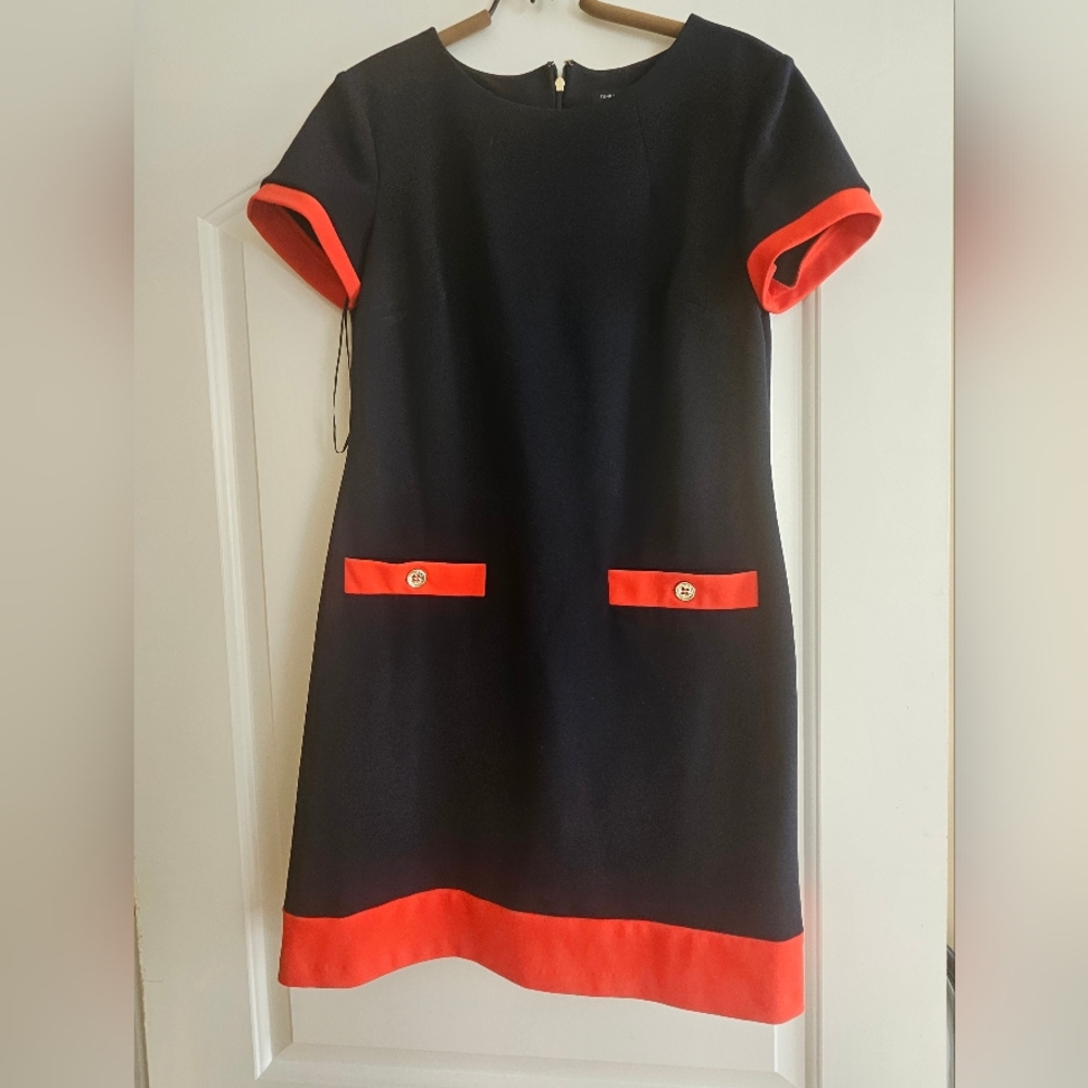 Tommy Hilfiger Navy Blue and Red/orange  Mini Dress